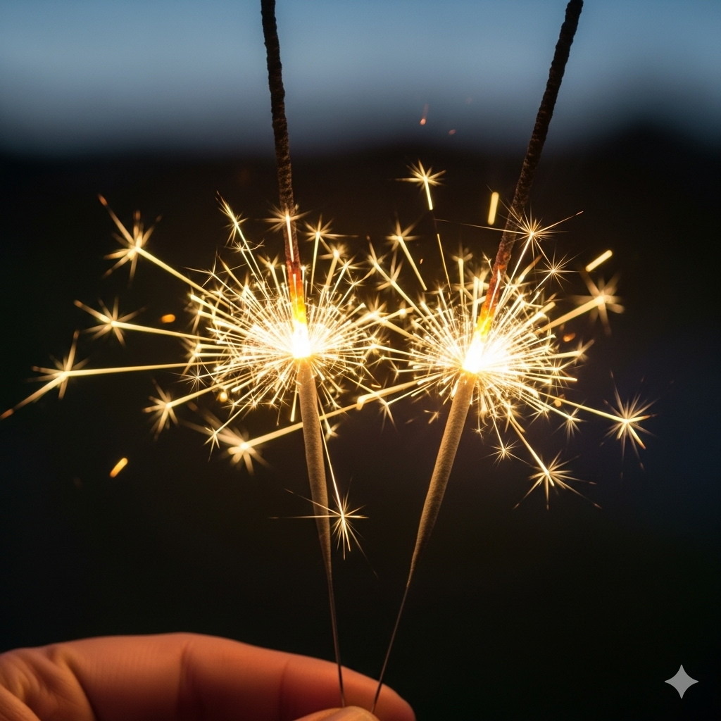 10 cm Yellow Sparklers